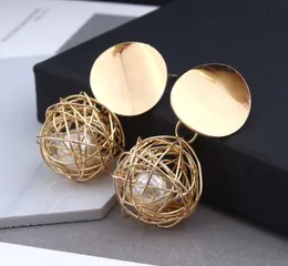 Oświadczenie mody Kolczyki 2019 Piłka Geometryczne Kolczyki Dla Kobiet Wiszący Dangle Kolczyki Drop Earing Nowoczesna Biżuteria