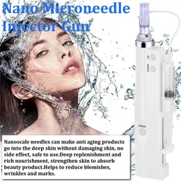 Portabel Mikronedle Injektor Gun No-Needle Water Mesotherapy Device Derma Pen Injektion Ansiktsbehandlingsanordning Rynkning