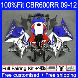 Injektion blå vit ny för Honda CBR 600RR 600F5 CBR600RR 09 10 11 12 282HM.13 CBR 600 RR F5 CBR600 RR 2009 2010 2011 2012 Fairings Kit