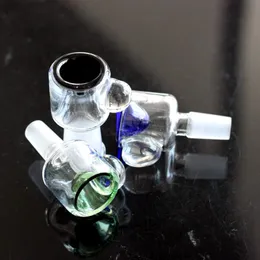 Ciotola di vetro colorato spesso 5mm per narghilè Bong Fumo 14mm 18mm giunto Trasparente Ciotole soffianti artificiali piattaforma petrolifera bong Tubo dell'acqua