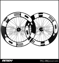 무료 배송 25mm 폭 HED 페인트 88mm 깊이 고정 기어 탄소 휠셋 전체 탄소 700C로드 트랙 자전거 자전거 바퀴