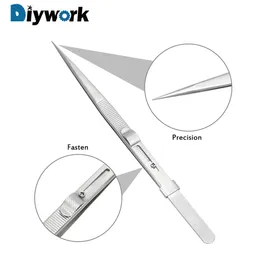 165mmPrecision Adjustable Slide Lock Tweezer for Jewelry Electronic Components Holding Tightly Repair Tool