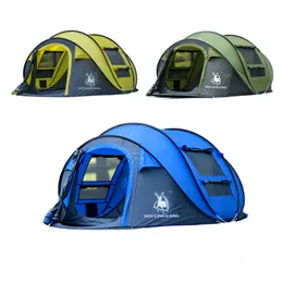 Hly Outdoor 3-4Persons Automatyczna prędkość Otwarta rzucanie Pop Up Wiatroszczelna Wodoodporna Plaża Kemping Namiot Duży Space T191001