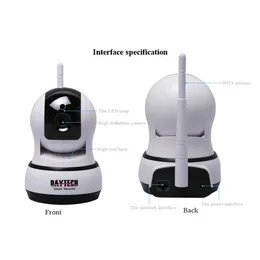 DT-C102B WiFi IP Home Surveillance Camera Baby Monitor Two Way Intercom Day Night Vision 720P HD Fre - US