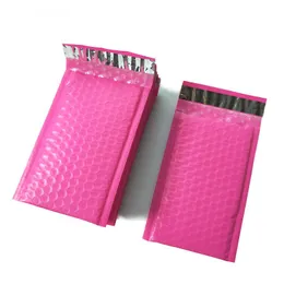 Bubble Packing Torby 4x7-cal / 120 * 180mm Poly Bubble Prezent Mailer Pink Self Seal Wyściełany Koperty / Mailing Torby