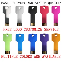 Metallnyckelfotografering Flash Usb Pen Drive 64GB 1GB 2GB 4GB 8GB 16GB 32GB USB Flash Drive 2.0 Memory Stick U Disk Flash 512MB Minneskort