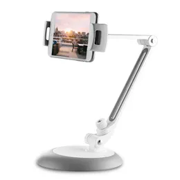 Mobiltelefon Live Stand Förstora skiva Skrivbord Lazy Flat Aluminium Alloy Bracket 360 Roterande vikningsfäste DHL Gratis