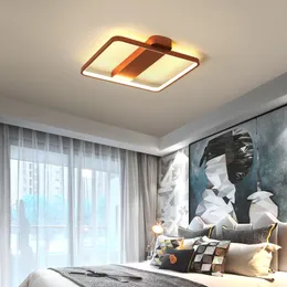 Kwadratowa lampa sufitowa LED Nowoczesny minimalistyczny salon Sypialnia Lampa Ściemniana Żyrandol Lampy sufitowe Oprawa Plafonier