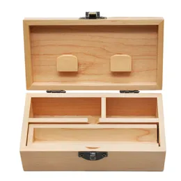 Stash Natural Wood Smoking Case Innovativ design Förvaringslåda Rolling Handroller Cigarett Tobak Tool Container Hot Cake DHL