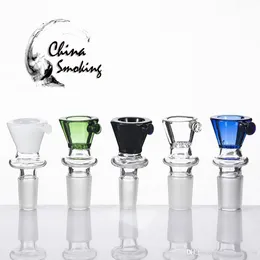 Glass Bowl Smoke Comb Screen 10mm 14mm 18mm Kvinnlig manlig gemensam anslutning Färg Vatten Pipe Oil Rig Bubbler Bong