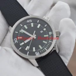 Luxusuhrメンズは発光機能の自動運動時計42 mmスポーツラバーストラップガラスの底カレンダーの腕時計