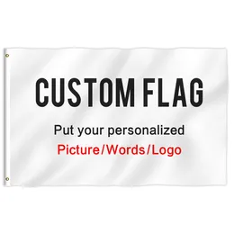Custom Flag Banner 2x3ft / 3x5ft / 4x6ft / 5x8ft Polyester Tyg Enstaka utskrift Reklam Sportklubb Festivalanvändning, Gratis frakt