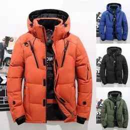 Giacca invernale uomini con cappuccio con cappuccio caldo con cafaglia calda moda in uscita calda giacche da uomo parka slim e cappotti da uomo