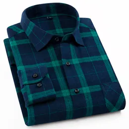 Fashion-Flannel Long Sleeve Shirt Single Patch Pocket Colorful Bold Plaid Checked Pattern&100% Cotton Work or Dress Shirts