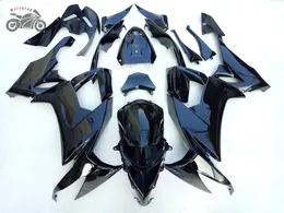 تخصيص FALESTING مجاني مجموعة ل Kawasaki Ninja ZX10R 2008-2011 All Glossy Black ABS البلاستيك Fairing Kit ZX-10R 08 09 10 11