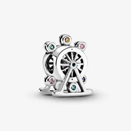 New Arrival 100% 925 Sterling Silver Colorful Ferris Wheel Charm Fit Original European Charm Bracelet Fashion Jewelry Accessories