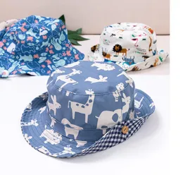 Children Hat Summer Printing Cap For Boys And Girls Kids Sun Caps Cartoon Baby Hats 6 months to 8 years GD238
