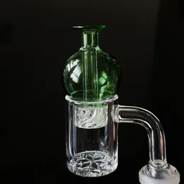 3мм Flat Top Quartz Banger Нижняя резьба 25 мм OD 14мм 18мм женщина мужчина с красочными Caps Carb для стекла Dab Rigs GQB15