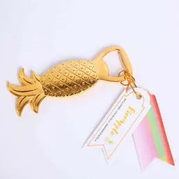 Golden Pineapple Shape Beer Wine Bottle Opener Barware Tool WedGolden Pineapple Shape Beer Wine Barware Tool c808