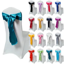 Elastic Chair Band Covers Sashes For Wedding Party Bowknot Tie Chairs sashes Hotel Meeting Wedding Banquet Supplies