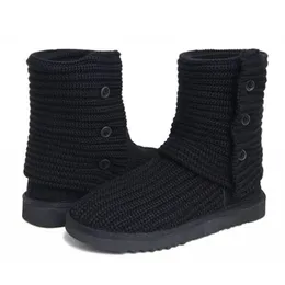 Hot Sale-ll Woolen Snow Boots Varm tjockare Vänd för att hjälpa ull varumärke IVG