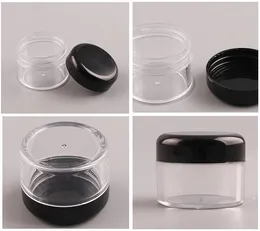 1200pcs/lot Refillable Plastic Screw Cap Lid with Clear Base Empty Cosmetic Jar for Nail Powder Bottle Eye Shadow Container 30g 30ml/1oz