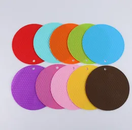 Silicone Non-slip Mat Pure Color Heat Resistant Mat Candy Color Thickened Casserole Mats Other Bakeware SN39