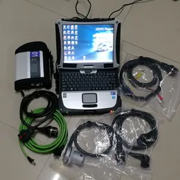 MB Star C4 SD Compact 4 Auto Diagnostic tool with V12.2023 X DAS Vediamo HHT DTS 480GB SSD Used CF-19 I5 4G Toughbook for Mercedes