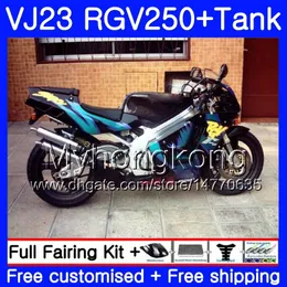 Kroppsbruk Svart HOT + TANK FÖR SUZUKI VJ21 RGV250 88 94 95 96 97 98 309HM.25 RGV-250 VJ23 VJ 22 RGV 250 1988 1994 1995 1996 1997 FAIRING