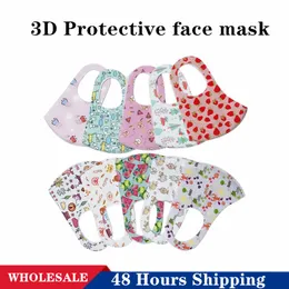 Máscaras 3D reutilizável Moda rosto jovem na cara da capa protetora à prova de poeira Máscara Moda Unissex exterior Correndo Ciclismo anti-poeira Moda