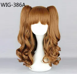 adjustable Select color and style Long Wavy Synthetic Multi-Color 2 clips Cosplay Wigs 100% High Temperature Fiber WIG