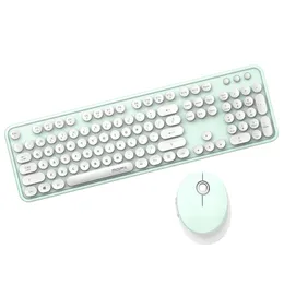 2020 Wireless keyboard mouse color round cap keyboard office desktop keyboard and mouse set dhl free