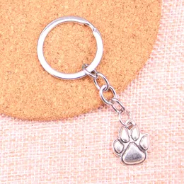 New Keychain 20*16mm bear paw Pendants DIY Men Car Key Chain Ring Holder Keyring Souvenir Jewelry Gift