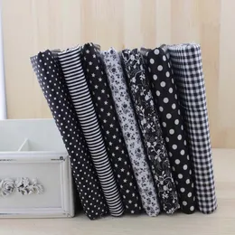 Booksew 7pcs 50cmx50cm Black Cotton Patchwork Fabric For DIY Sewing Quilting Craft Tilda Doll Baby Cloth Textiles