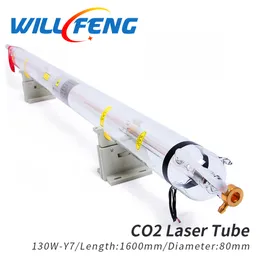 Fan 130W 150W CO2 Laser Comprimento do tubo 1650mm Diâmetro 80 mm para gravar peças de máquina de cortador