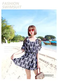 Swimsuit Lady 2020 New Fashion One Piece Conservatively Slim Large Size Ins Wind Fairy Fan Bubble Hot Spring Swimsuit