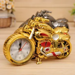 Retail Retro Motorcycle Alarm clock Fashion Desk Table Clocks Home Furnishing Decor Gifts Handicraft Ornaments Decoration Quartz Alarm clock