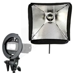 Freeshipping Professional Ajustable Flash Softbox 80cm * 80cm + S type Bracket Mount Kit for Flash Speedlite Studio Shooting