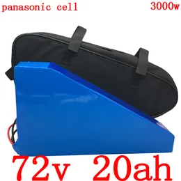 72v 2000W 2500W 3000W elektrisk cykelbatteri 20AH Bike litium Använd Panasonic Cell + 5A laddare