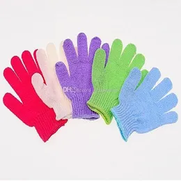 Peeling-Badehandschuh Fünf-Finger-Handschuhe Badezimmerzubehör Nylon-Badehandschuhe Badezubehör Badeprodukte Kostenloser Versand ALFF