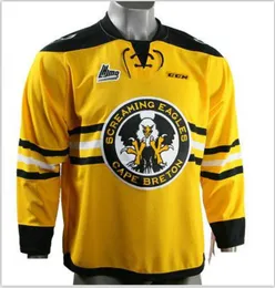 Пользовательские мужчины Молодежь Женщины Винтаж CHL QMJHL CAPE BRETON CREACK EAGLES Alternate 1997-06 29 Marc-Andre Fleury Hockey Jersey Size S-5xl