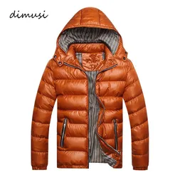 Dimusi Winter Menジャケットファッションコットンサーマル濃厚なパーカ