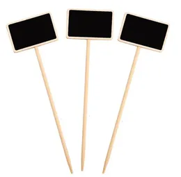 10pcs Durable Mini Wooden Chalkboard Creative Blackboard Signs Garden Flowers and Plants Tags House Decorations