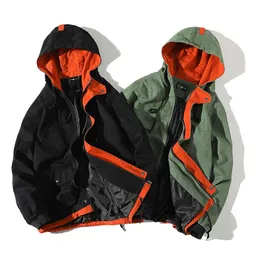 Mäns Jacka Höst Vinter Bomber Hooded Jacka Män Casual Slim Solid Windbreaker Jacka Man Outwear Zipper Tunnrock Märke T200111