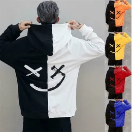 2019 New 8colors Men Hoodies Sweatshirts Smile Print Headwear Hoodie Hip Hop Streetwear Clothing Coat Pullover Plus Size 3XL