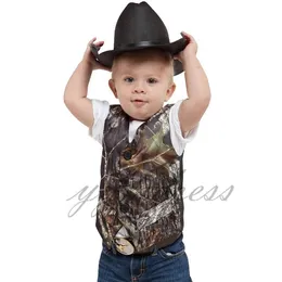 Cheap Camo Vests Boy's Formal Wear Camouflage Real Tree Satin Vest For Wedding Kids Vest2778