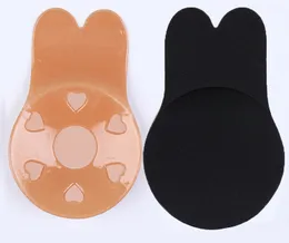 100Pair Sexy Rabbit Ears Sticker Självhäftande BH Push Up Bh Silicone Nipple Cover Stickers Women Underwear Invisible Axless Blackless