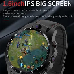 Yeni Akıllı İzle 4G Netcom 3 + 32 GB Android 7.1 HD Çift Kamera 1.6 inç IPS Büyük Ekran Kalp Hızı Monitörü Destek GPS 5MP Smartwatch