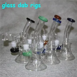 Haishahs Glass Bong Dab Rigs Water Rury 7.4 "Wysoki Quartz Banger Perc Pink Bongs Heady Mini Pipe Oil Rigs Mały Bubbler