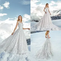 A-Linie Brautkleider, schulterfrei, Applikationen, Brautkleider, Sweep-Zug, Brautkleider, Bohemia, Vestidos De Novia